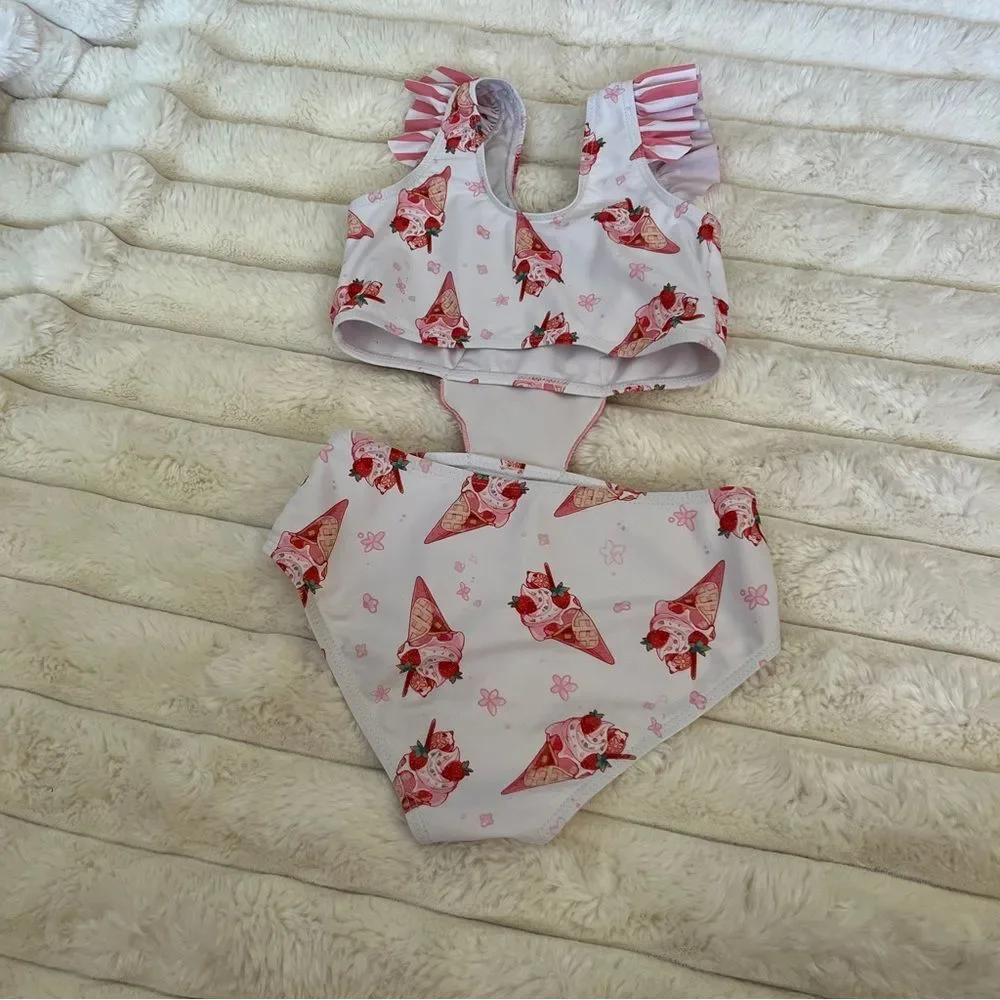 SHEIN ice cream cone girls‎ swimsuit